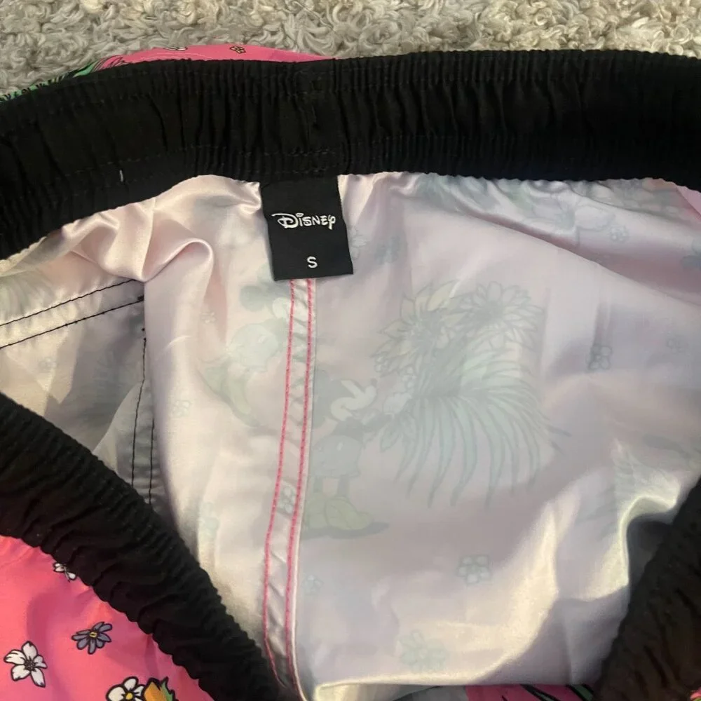 Disney x Neff Pink Mickey Tropical Swim Trunks S - Picture 8 of 9